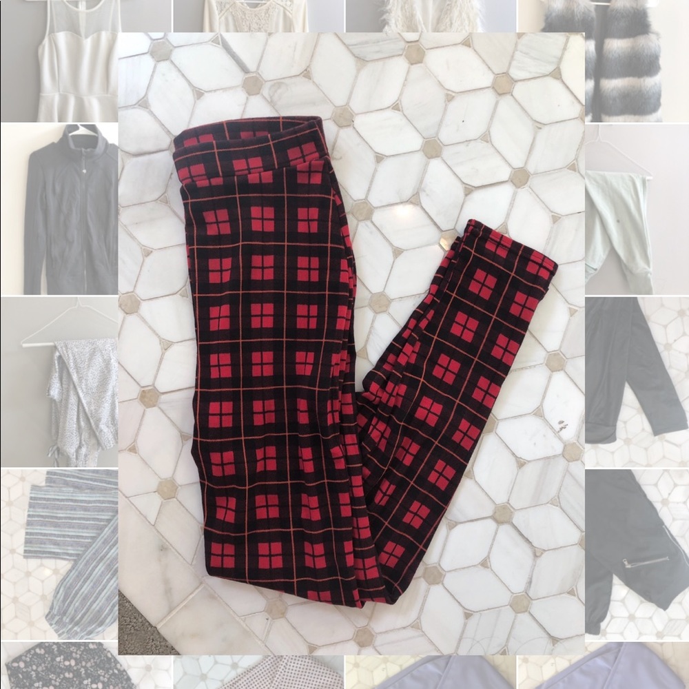 Plaid leggings
